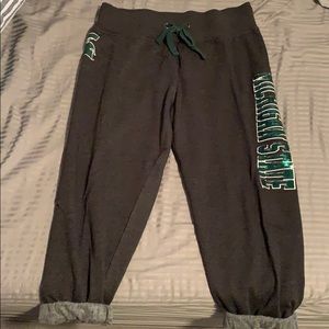 Michigan State Spartans cropped sweats NWOT